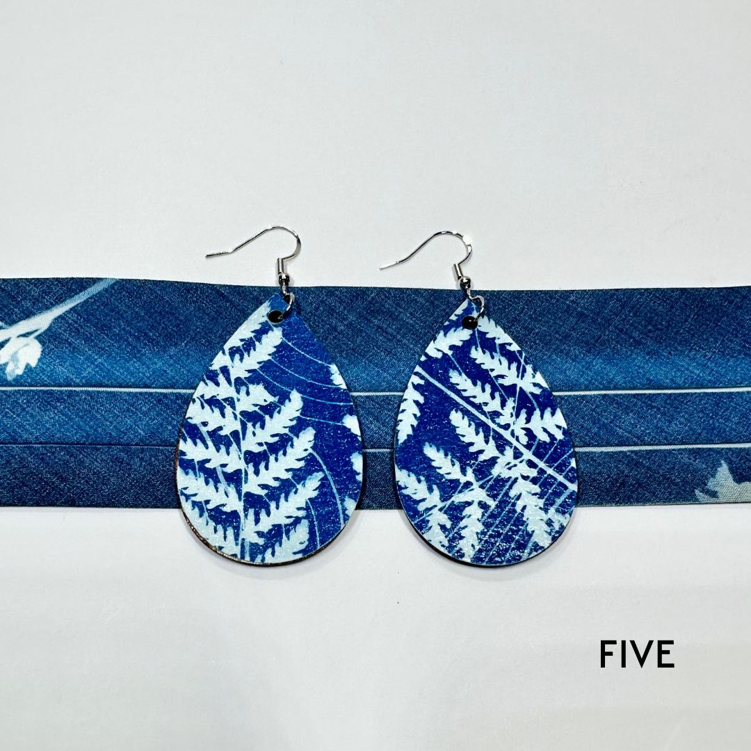 Cyanotype Teardrop Earrings image 10