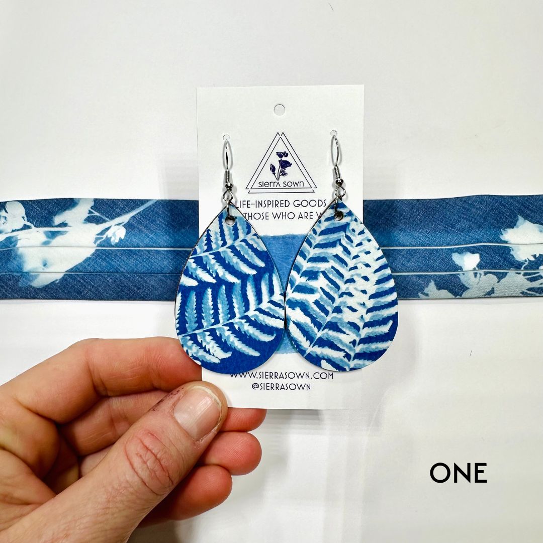 Cyanotype Teardrop Earrings image 3