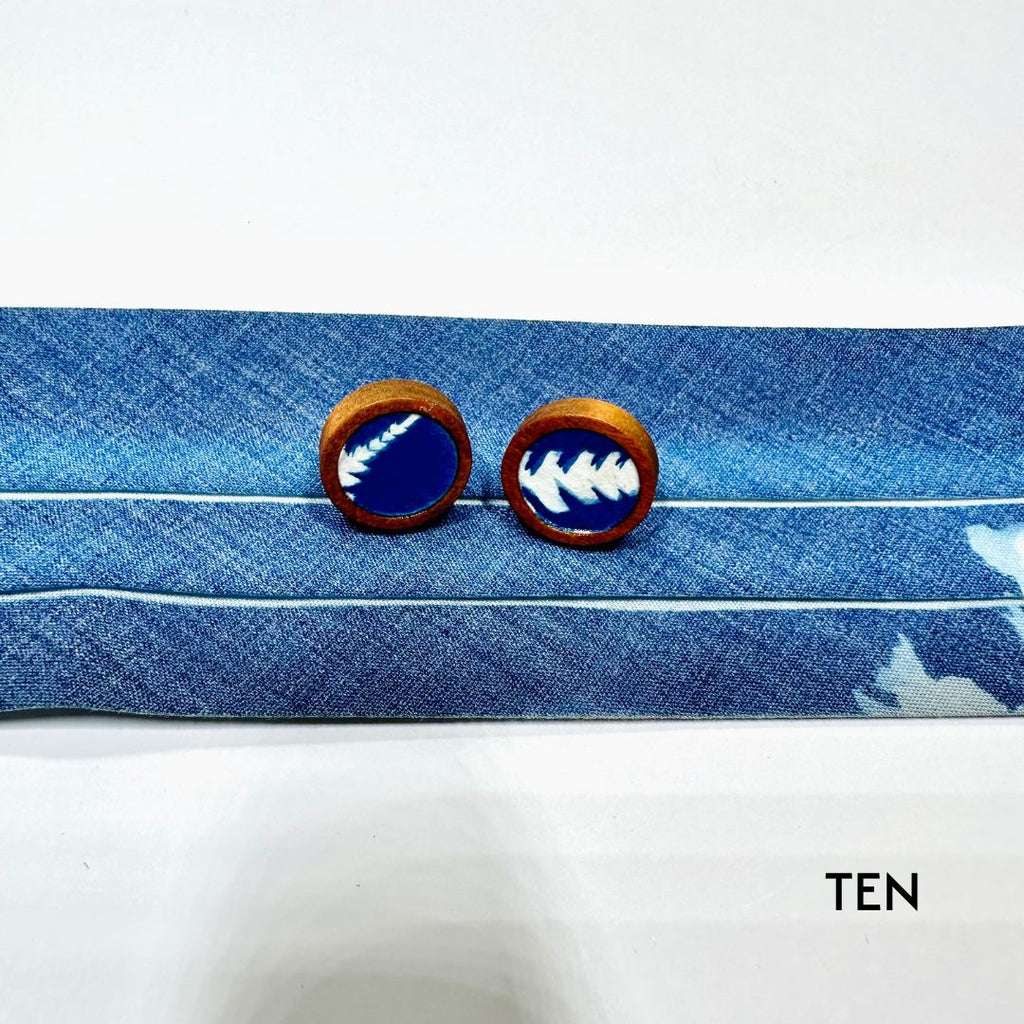 Cyanotype 12mm Stud Earrings image 20