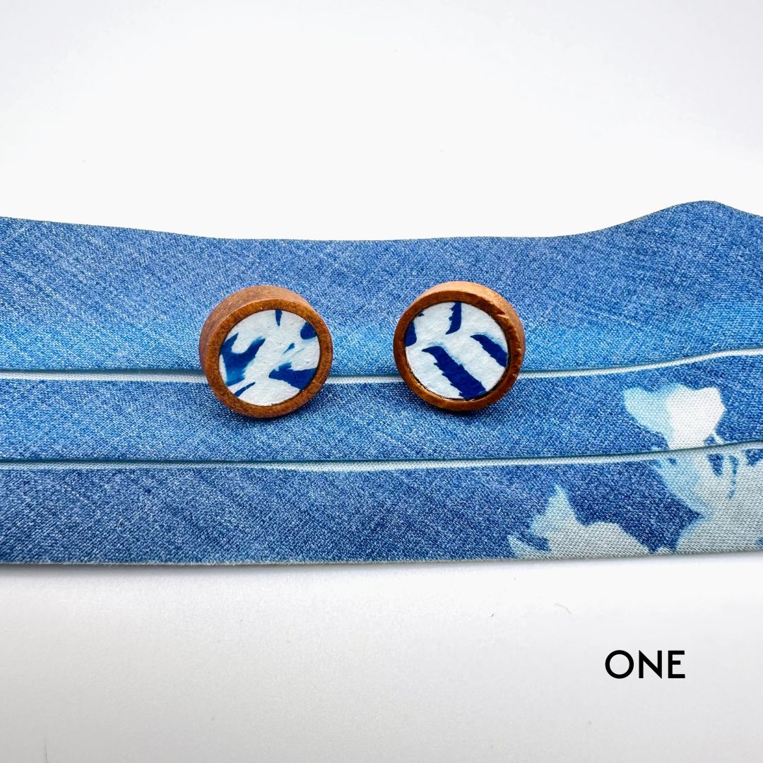 Cyanotype 12mm Stud Earrings image 2