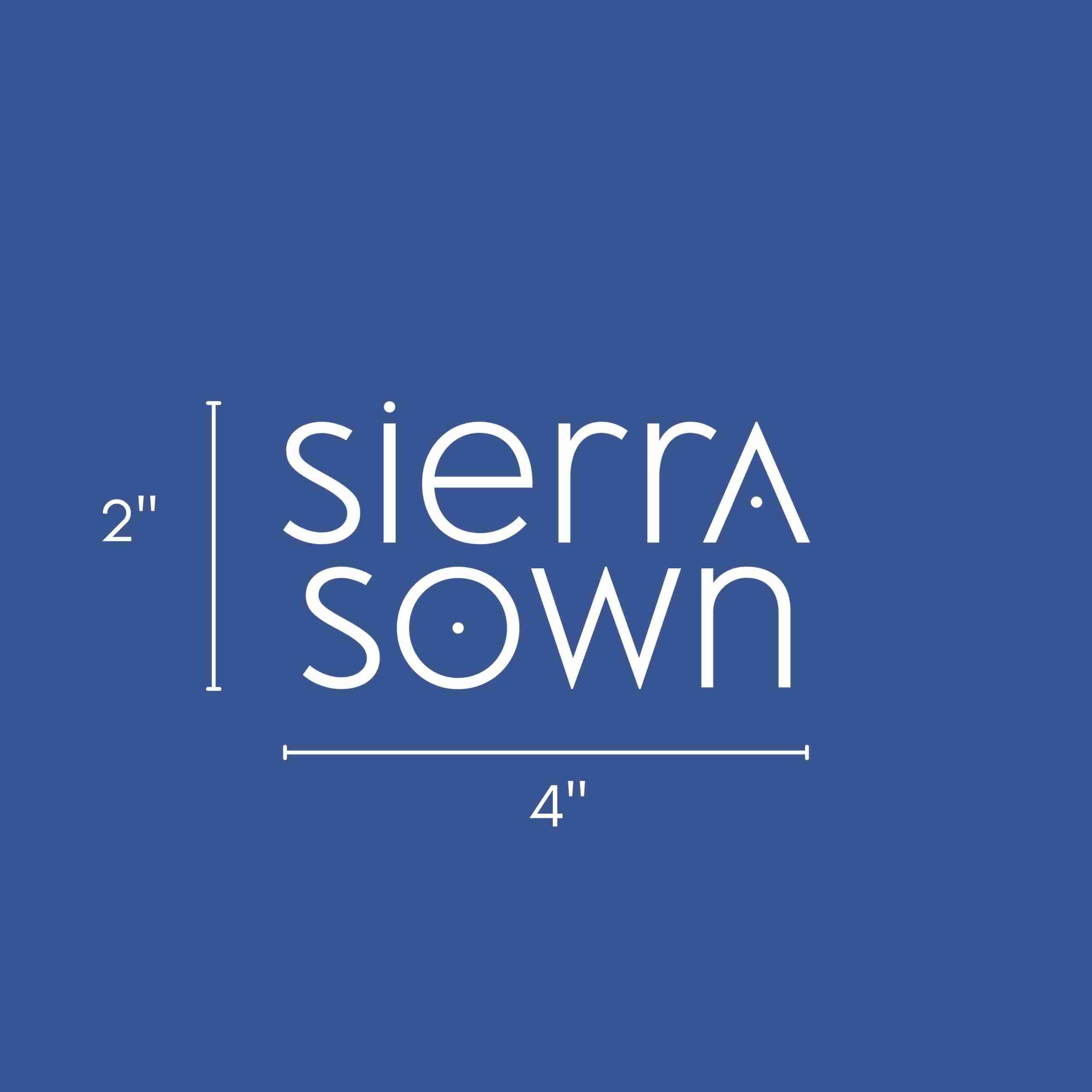 Sticker: Vinyl Sierra Sown Stacked Logo image 1