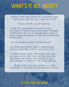 Letters from the Sierra: Monthly Print Club Subscription