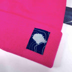 Pink Beanie: Wildflower + Topo Map image 1