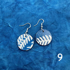 Cyanotype Circle Earrings - 09 image