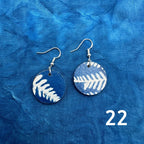 Cyanotype Circle Earrings - 22 image