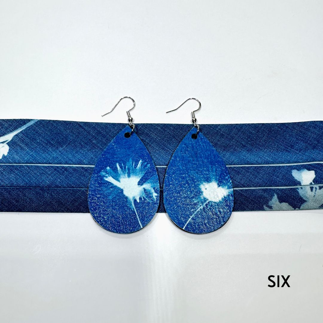 Cyanotype Teardrop Earrings image 12
