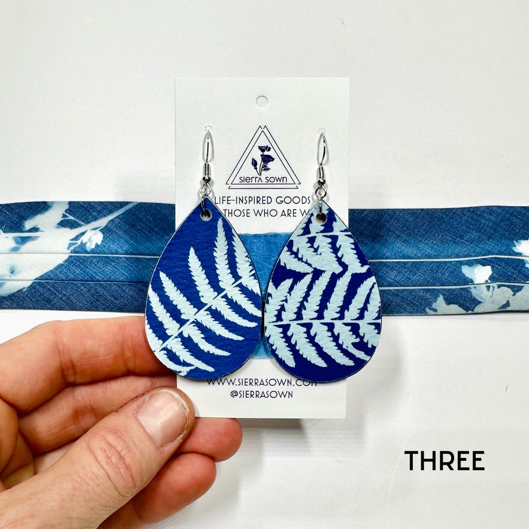 Cyanotype Teardrop Earrings image 7