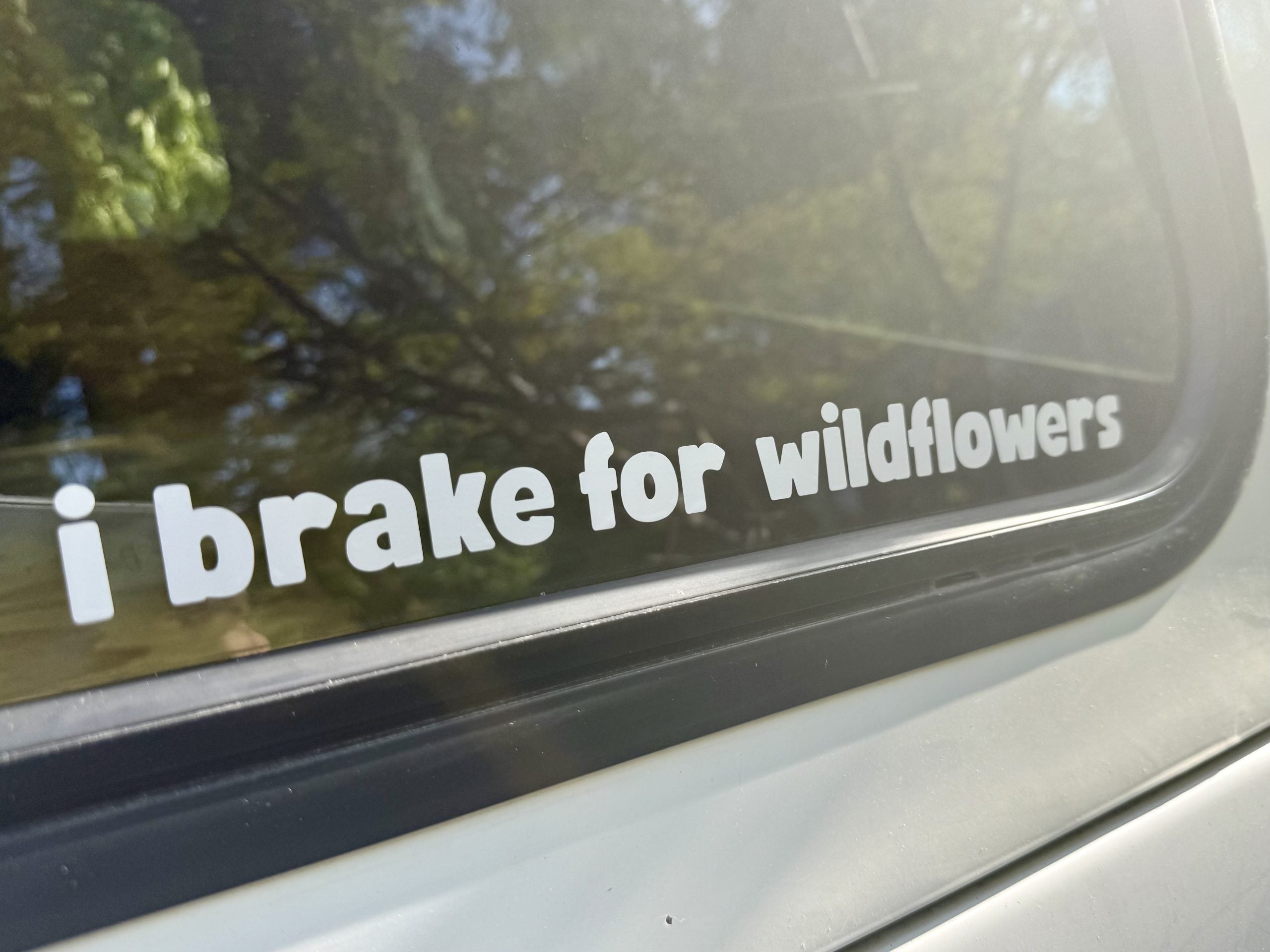 Sticker: Vinyl 'I Brake for Wildflowers' image 3