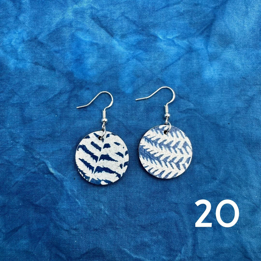 Cyanotype Circle Earrings image 21