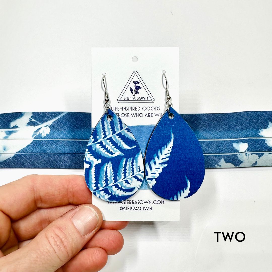 Cyanotype Teardrop Earrings image 5
