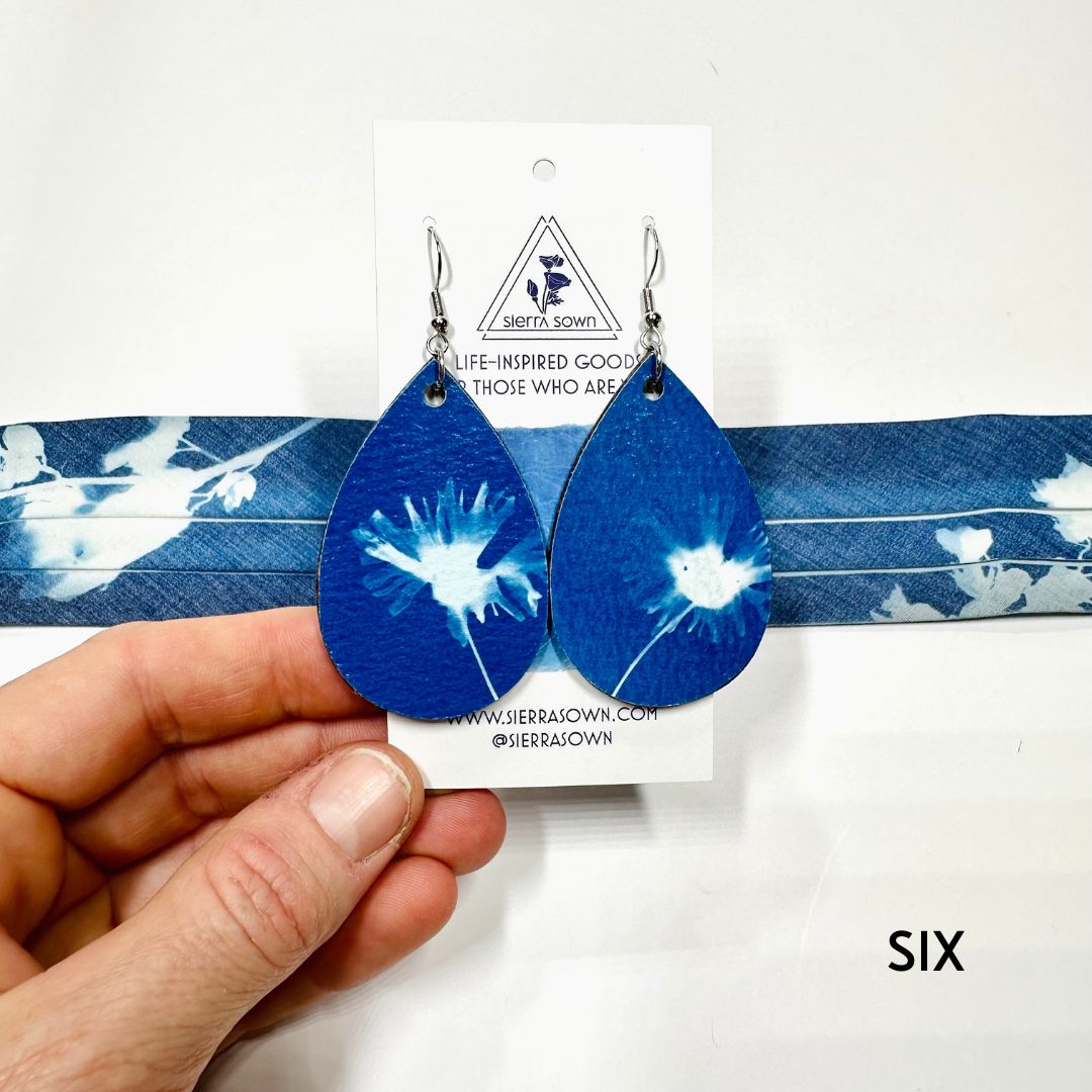 Cyanotype Teardrop Earrings image 13