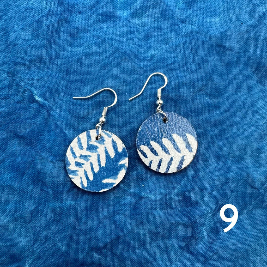 Cyanotype Circle Earrings image 10