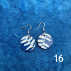 Cyanotype Circle Earrings image 17