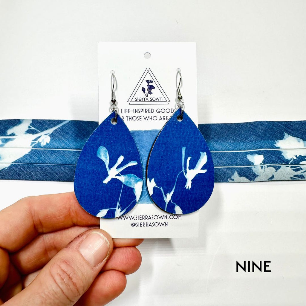 Cyanotype Teardrop Earrings image 19