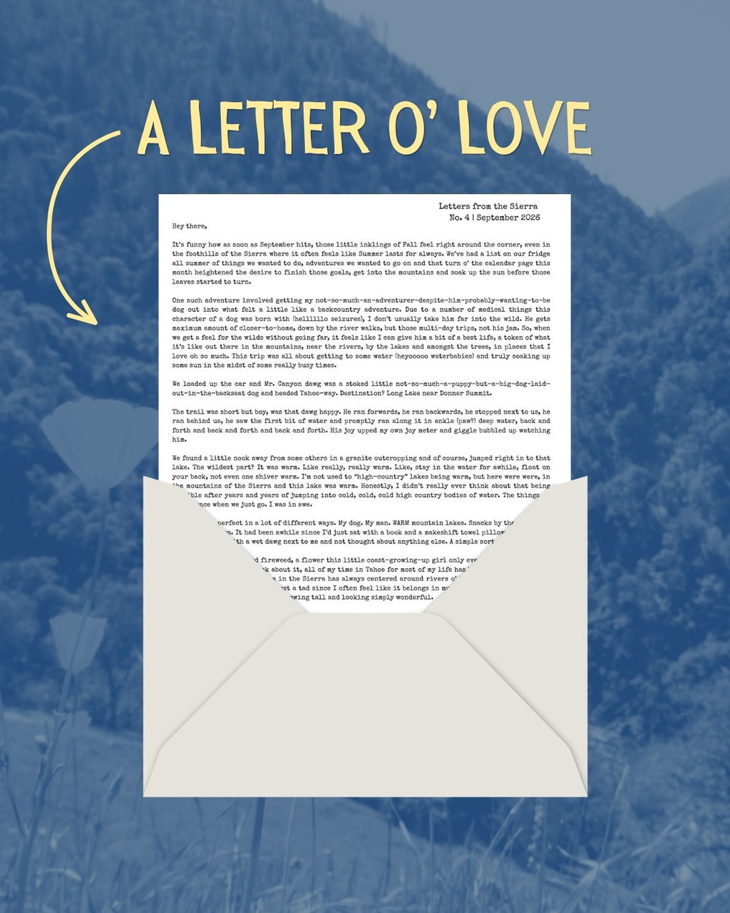 Letters from the Sierra: September 2026