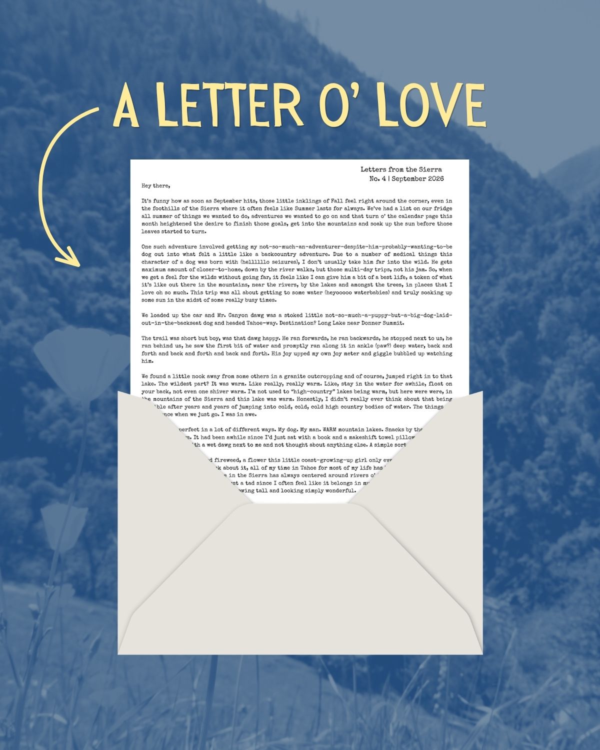 Letters from the Sierra: September 2026