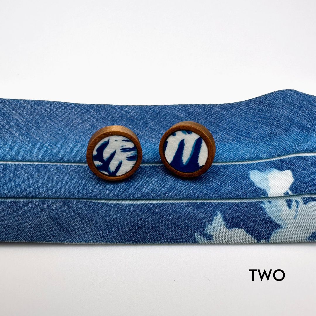 Cyanotype 12mm Stud Earrings image 4