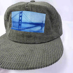 z. San Francisco Golden Gate Bridge: Corduroy Hat: Green image 0