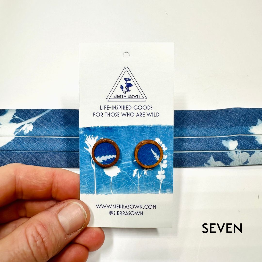 Cyanotype 12mm Stud Earrings image 15