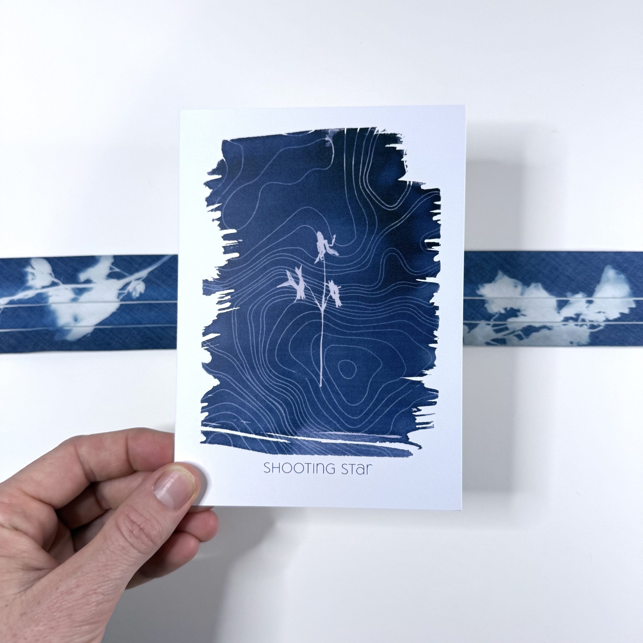 Greeting Card: Shooting Star + Topo Map image 1
