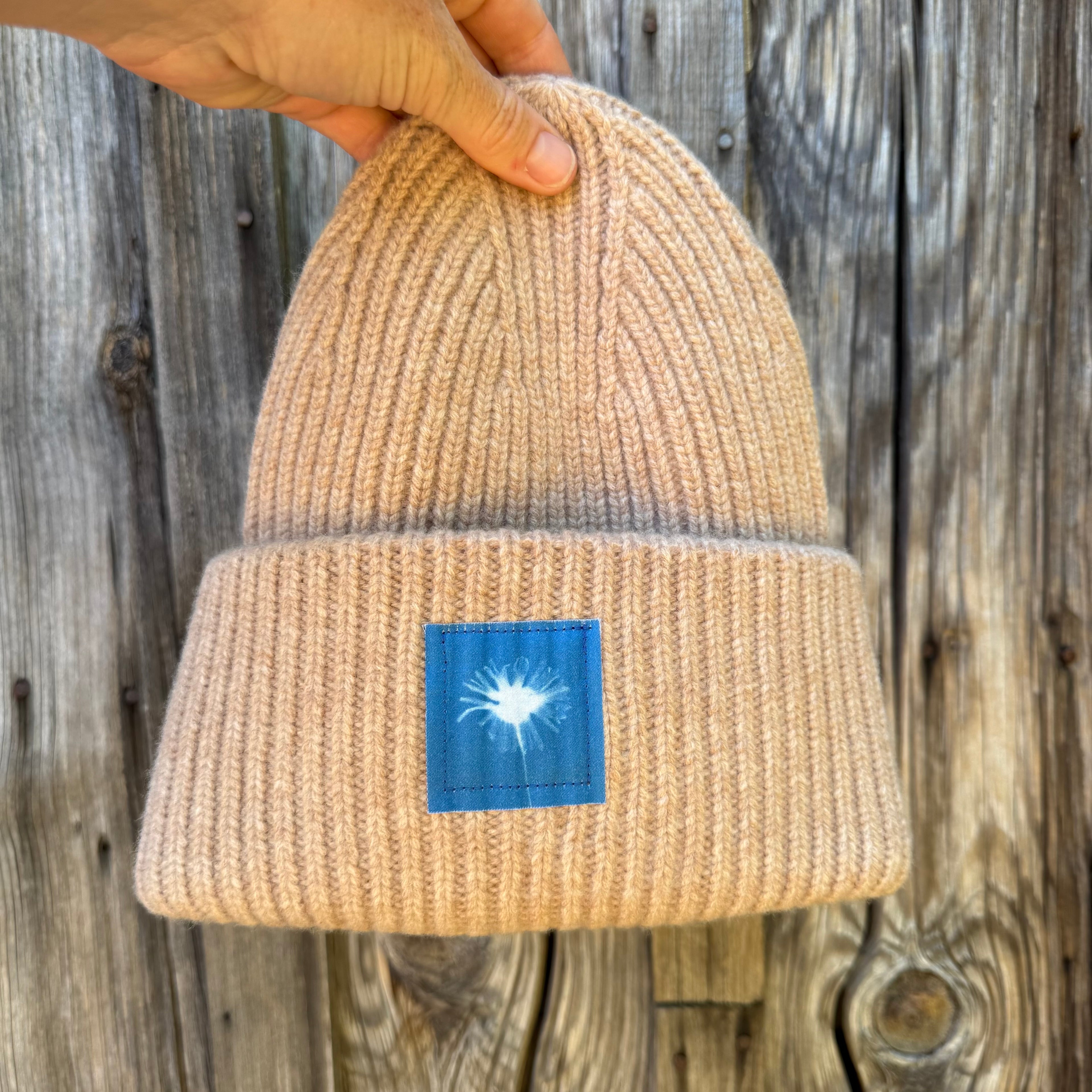 Chunky Knit Wool Beanie: Cream: Wildflower