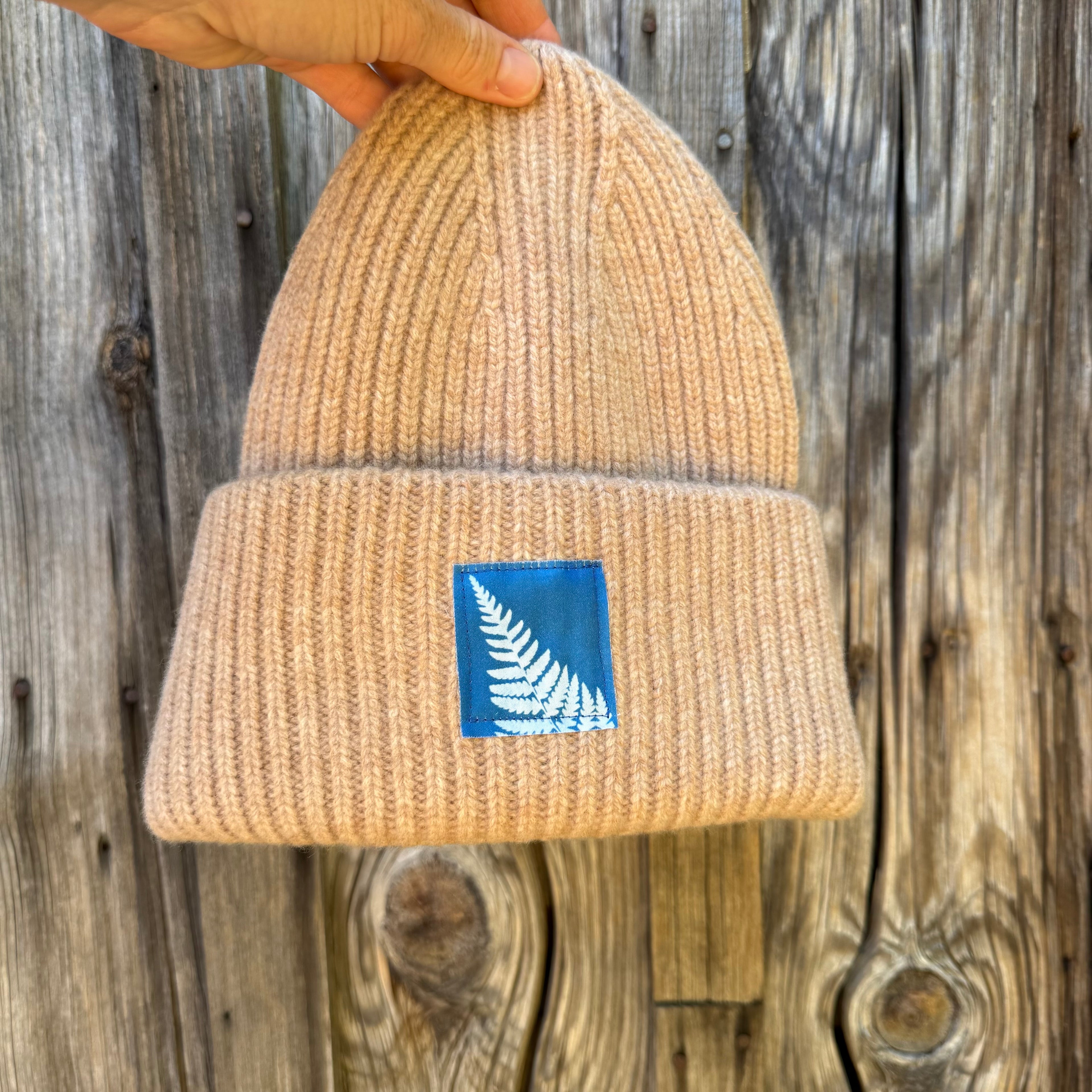 Chunky Knit Wool Beanie: Cream: Fern