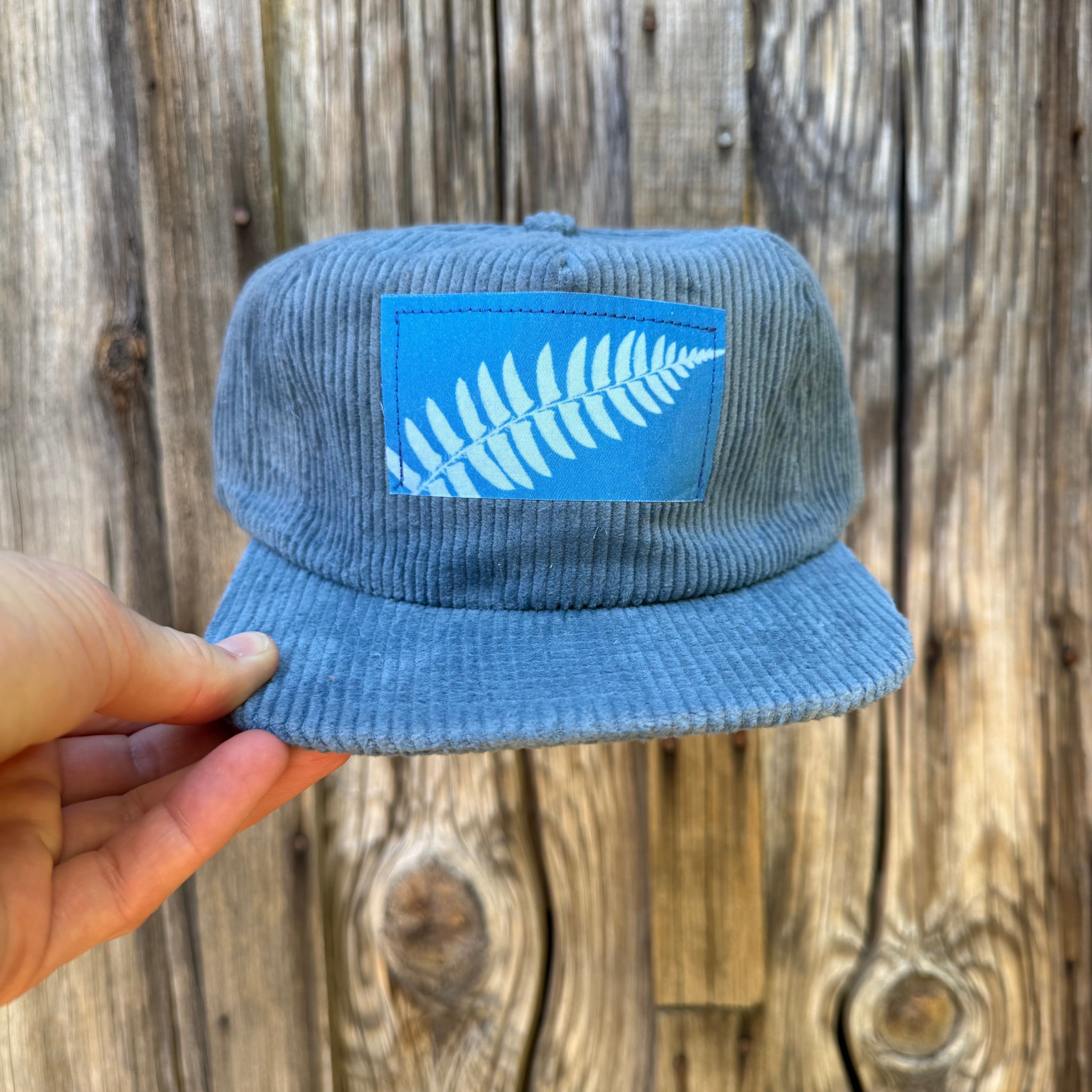 Corduroy Blue Hat: Fern 04