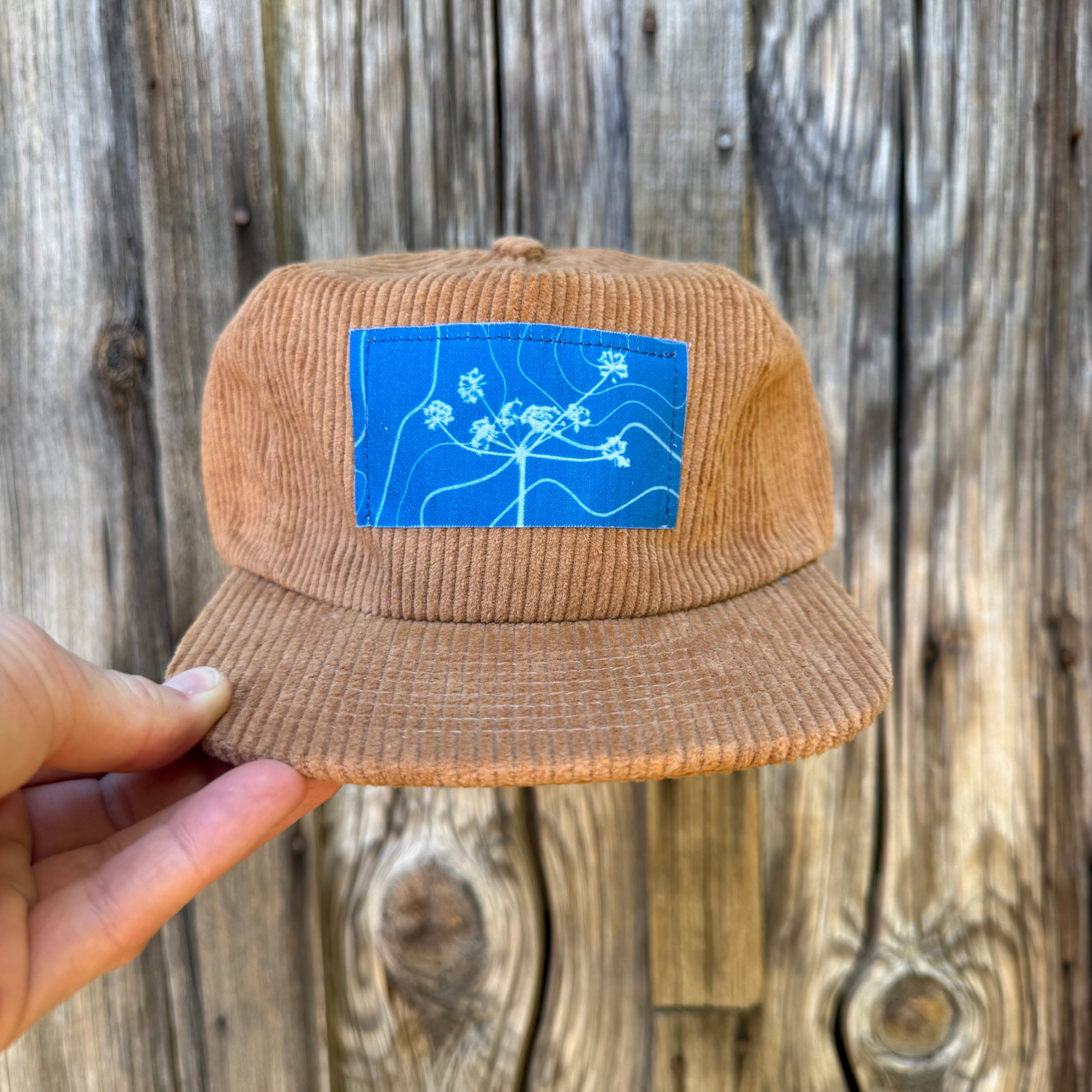 Corduroy Brown Hat: Wildflower + Topo