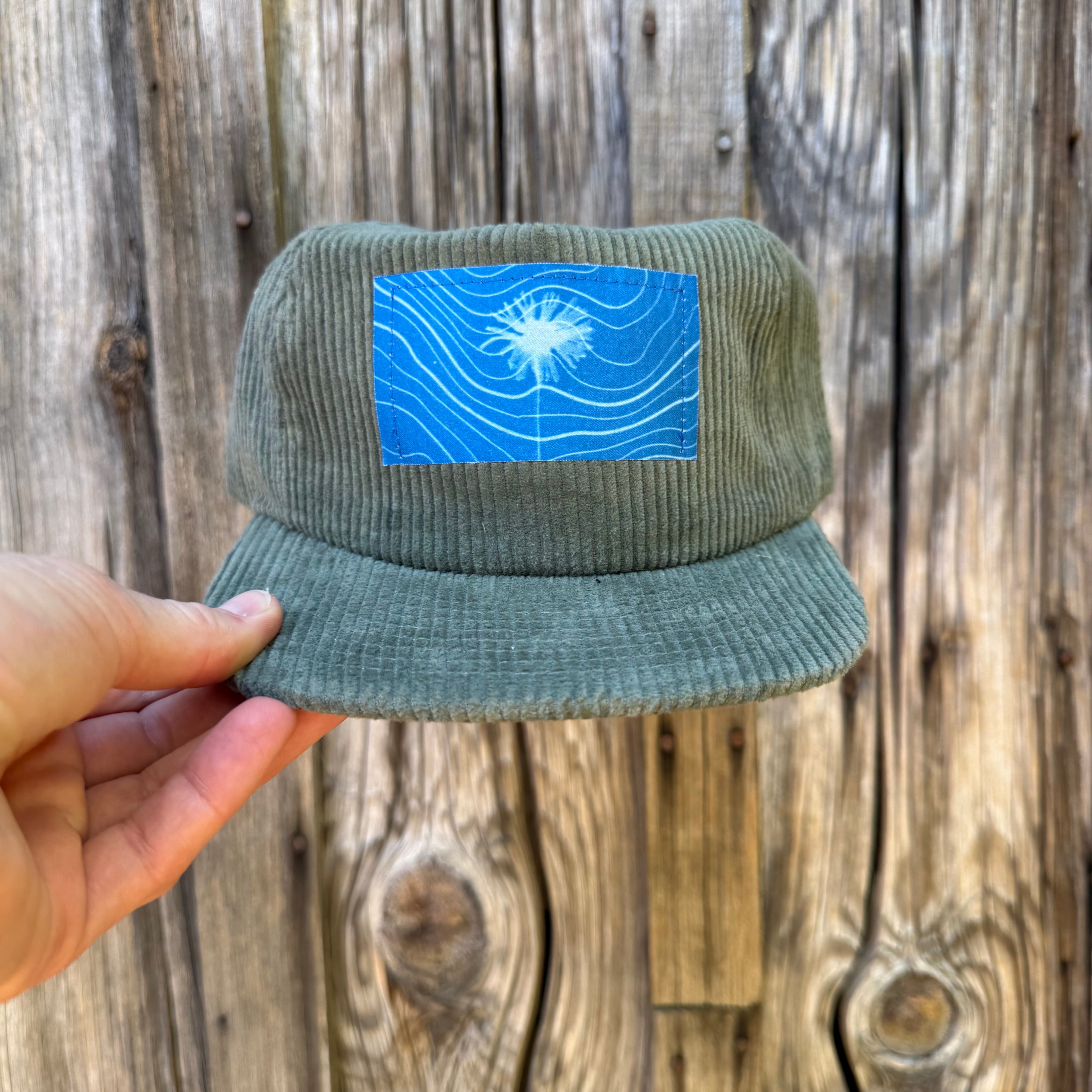 Corduroy Cactus Green Hat: Wildflower + Topo