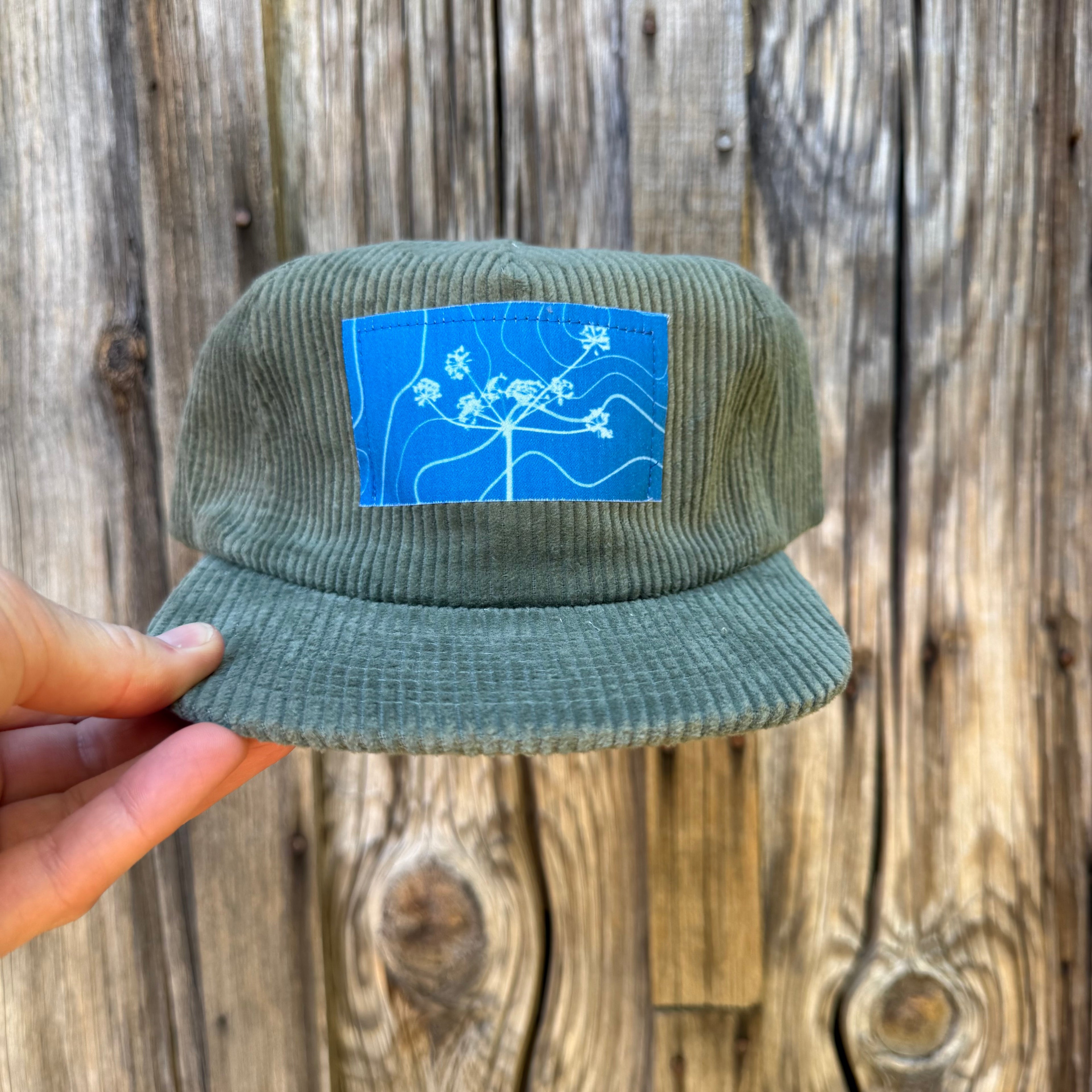 Corduroy Cactus Green Hat: Wildflower + Topo