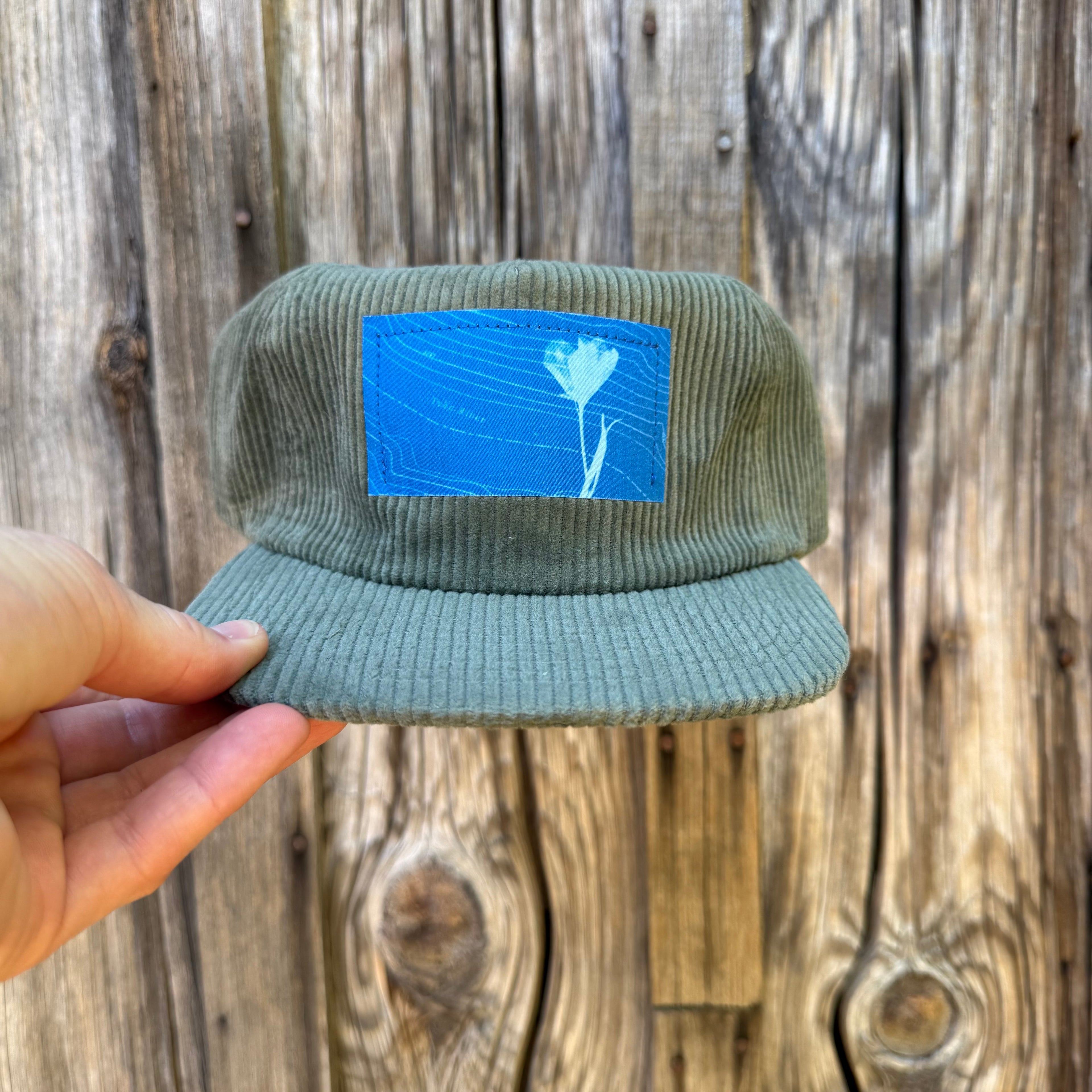 Corduroy Cactus Green Hat: Sunflower Photo (Copy)