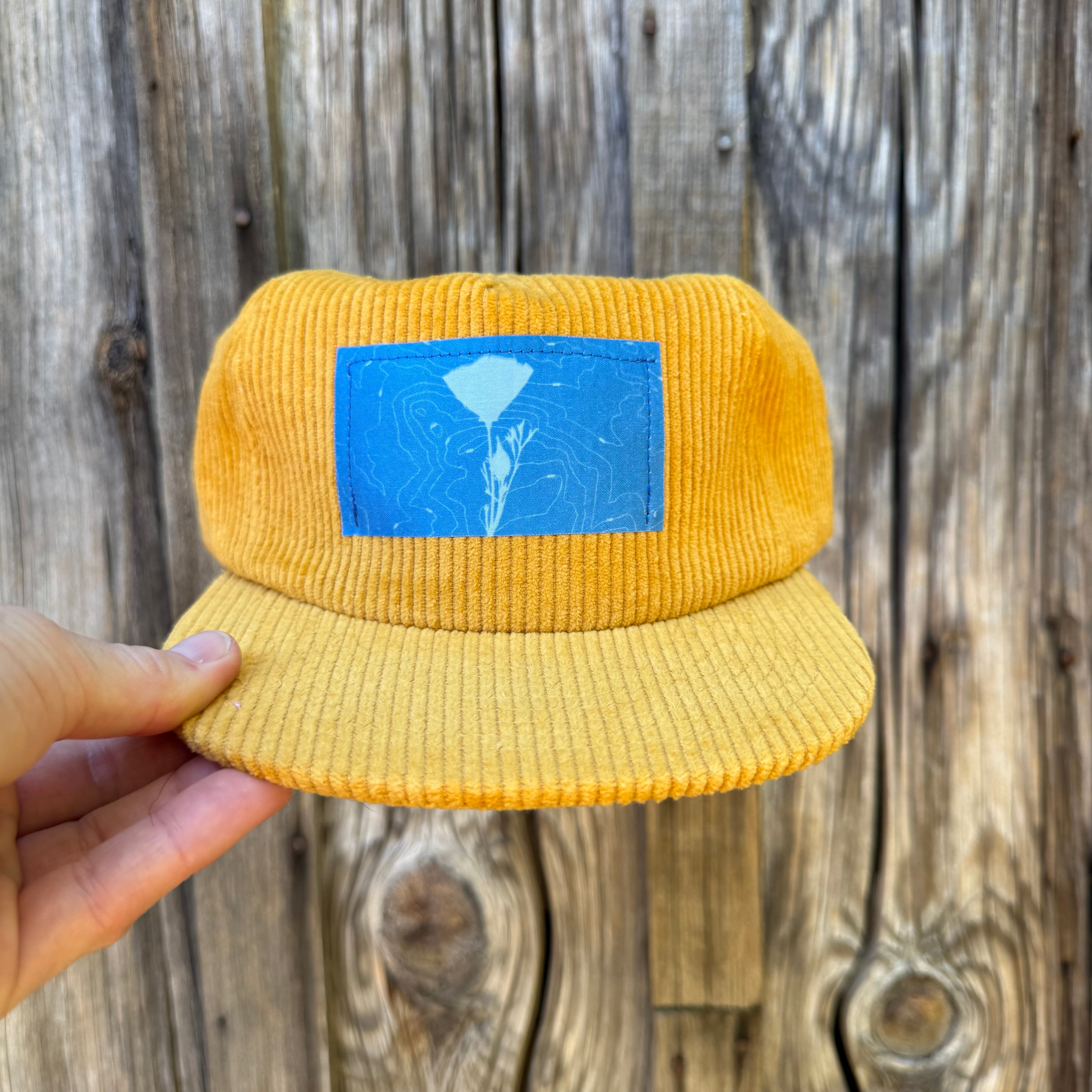 Corduroy Sun Gold Hat: Poppy + Yosemite Topo 02