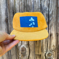 Corduroy Sun Gold Hat: Lupine + Yuba River Topo