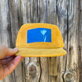 Corduroy Sun Gold Hat: Wildflower + Yuba River Topo