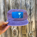 Washed Cotton Purple Hat: Wildflower + Yuba River Topo