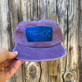 Washed Cotton Purple Hat: "Tahoe" Cyanotype Flowers
