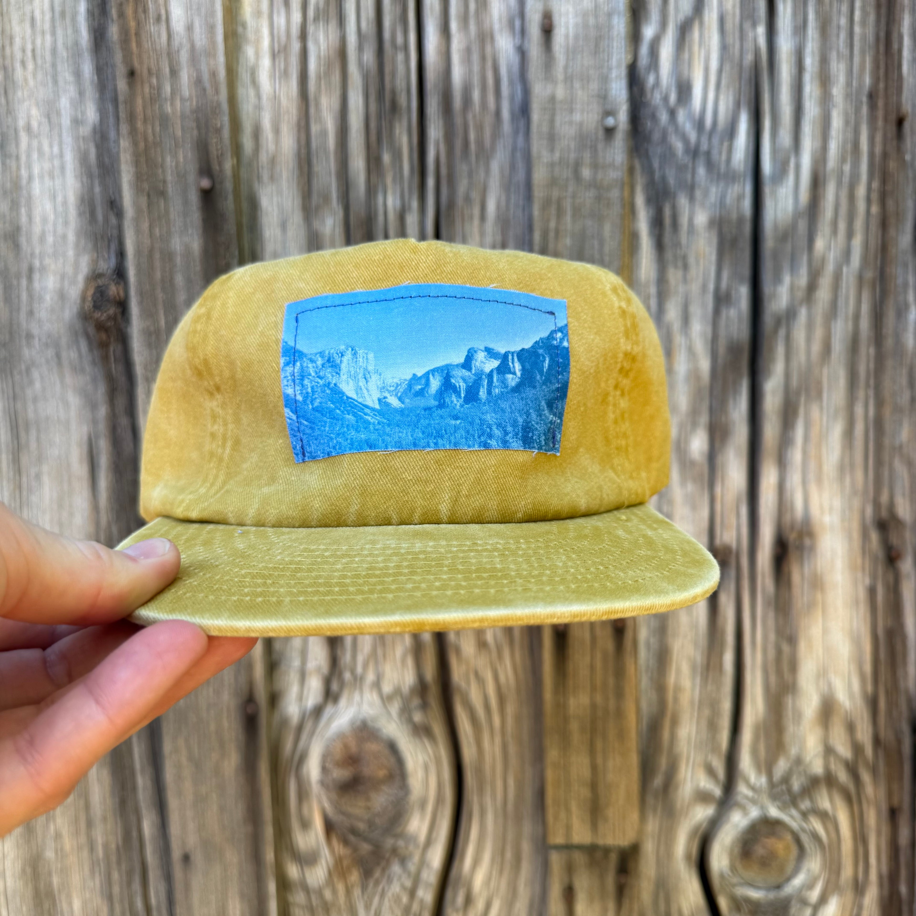 Washed Cotton Yellow Hat: Yosemite Tunnel View Photo