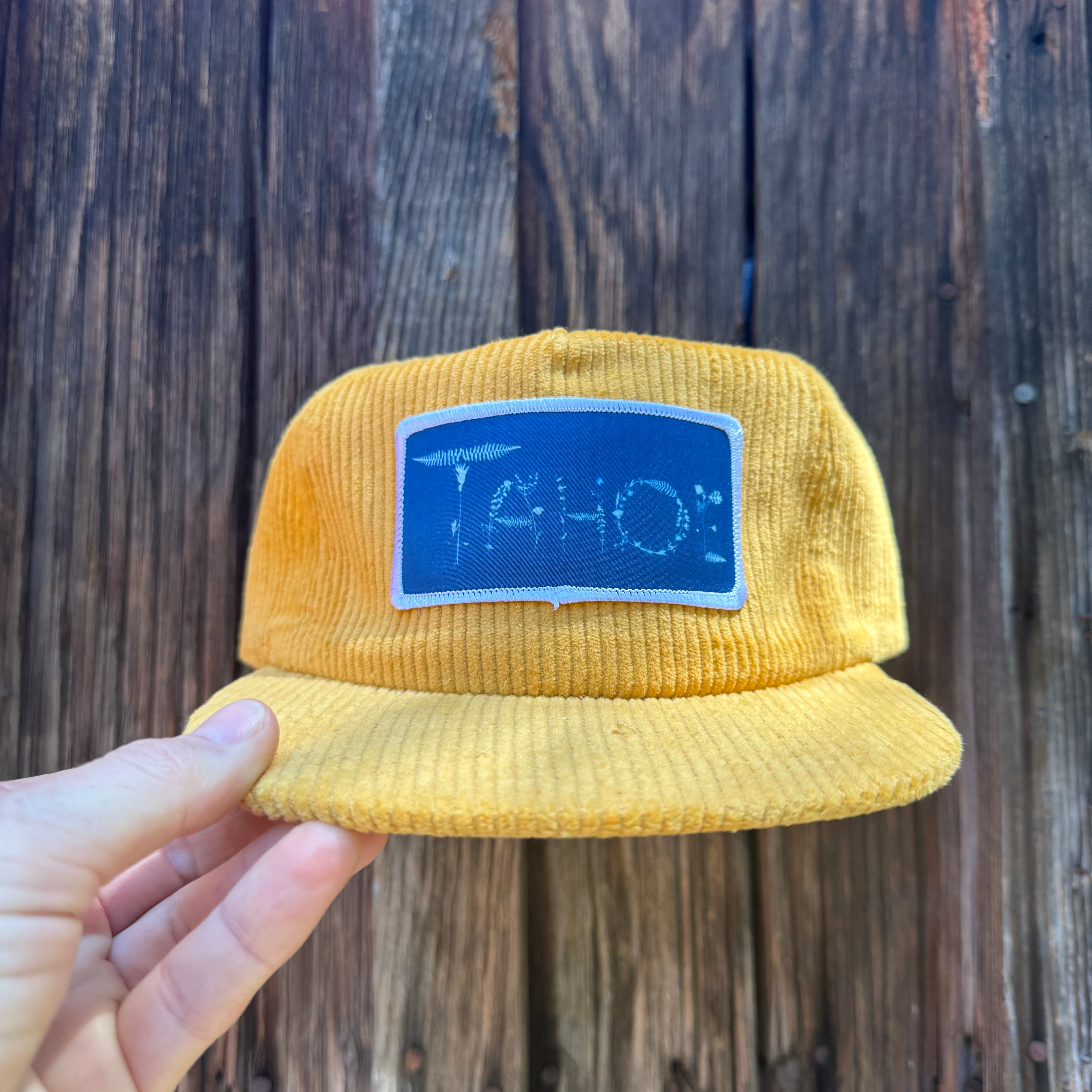 Corduroy Sun Gold Hat: "Tahoe" Flowers