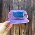 Washed Cotton Purple Hat: "Tahoe" Flowers