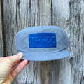Nylon Light Blue Hat: "Tahoe" Flowers