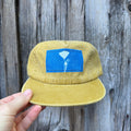 Washed Cotton Yellow Hat: Poppy + Yosemite Topo