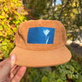 Corduroy Brown Hat: Wildflower + Yuba River Topo