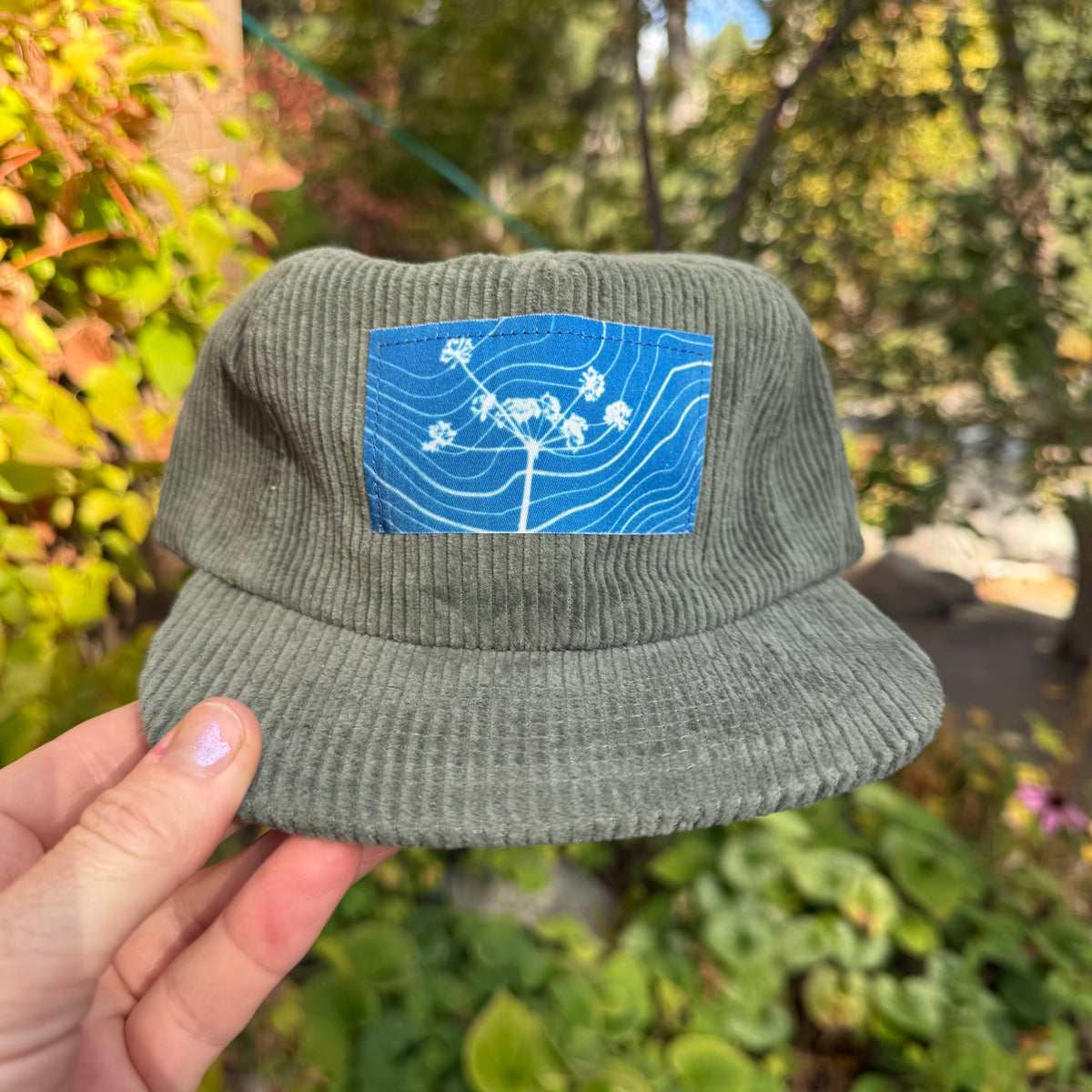Corduroy Cactus Green Hat: Wildflower + Topo