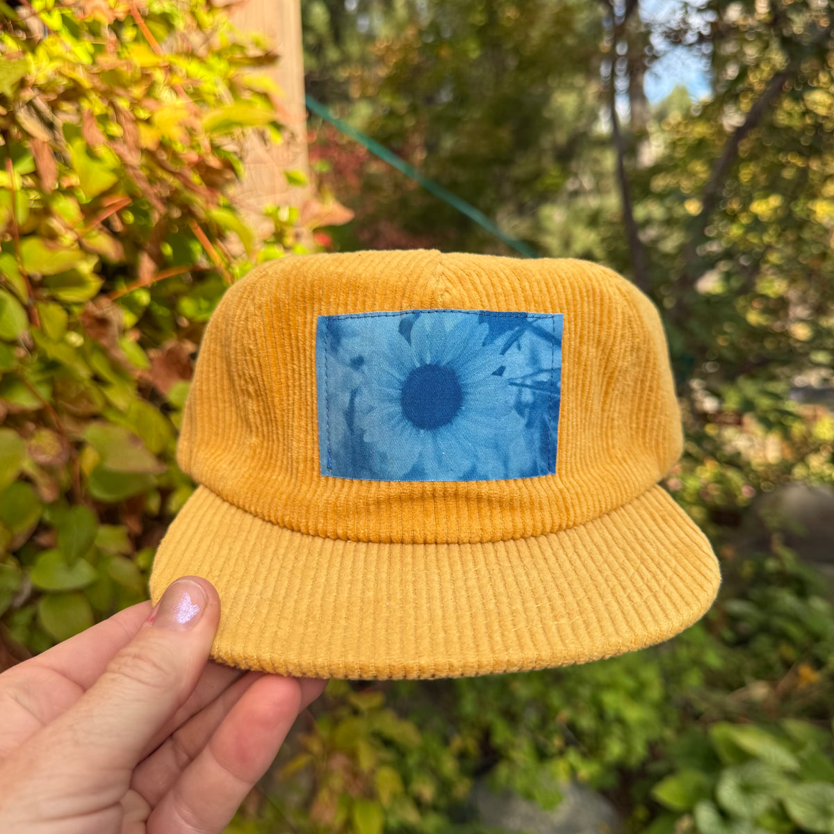 Corduroy Sun Gold Hat: Sunflower Photo