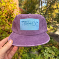 Washed Cotton Purple Hat: "Tahoe" Cyanotype Flowers