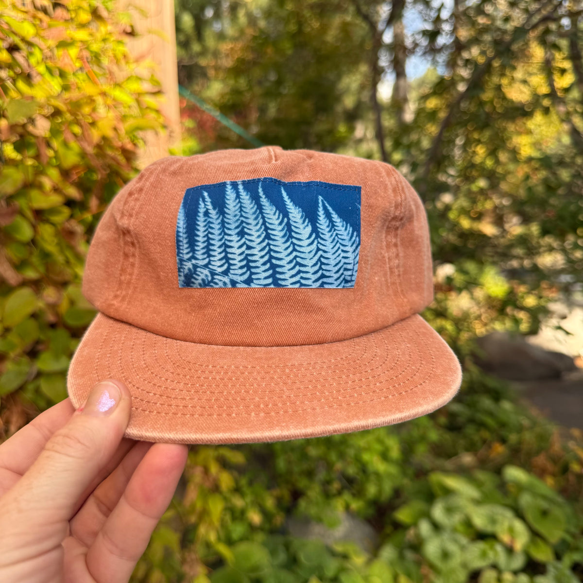 Washed Cotton Rust Orange Hat: Fern 02