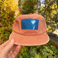 Washed Cotton Rust Hat: Wildflower + Yuba River Topo