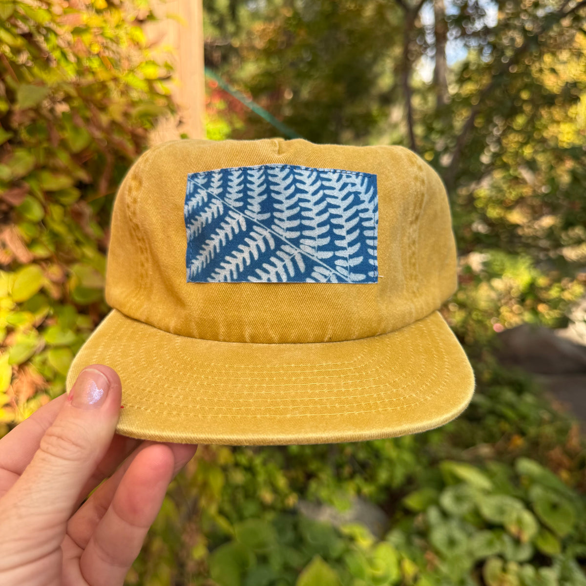 Washed Cotton Yellow Hat: Fern 01
