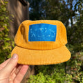 Corduroy Sun Gold Hat: "Wild" in Flowers