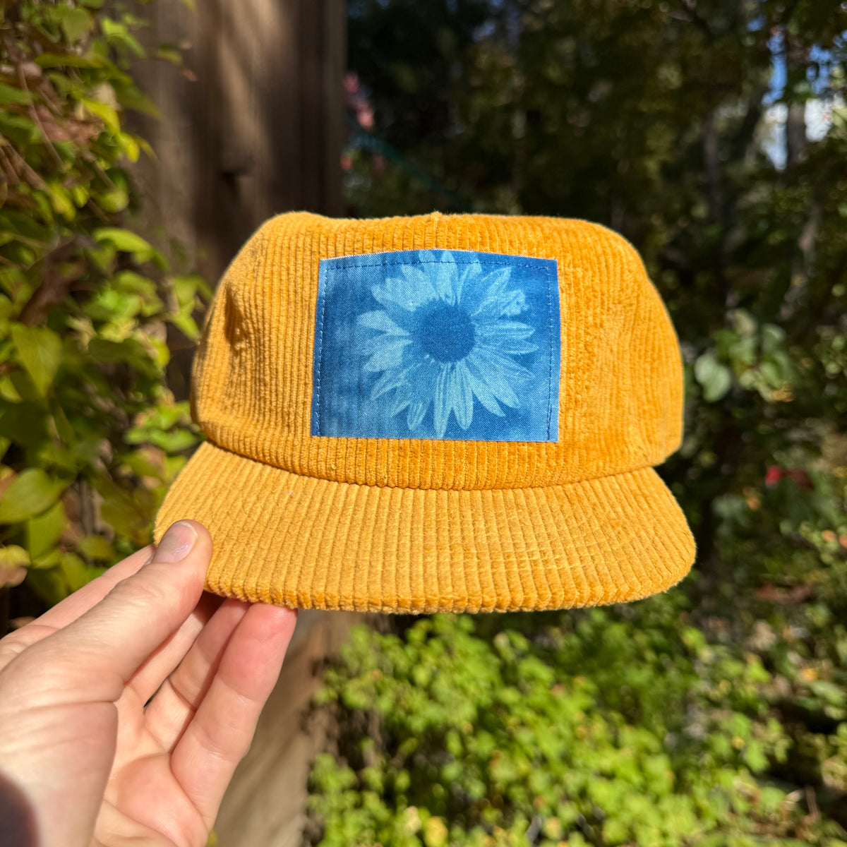 Corduroy Sun Gold Hat: Sunflower Photo